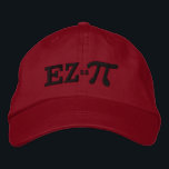 Boné Bordado Easy as Pie with Pi<br><div class="desc">A whimsical Pi embroidery design. This custom embroidered baseball cap is making for a great humorous gift for the mathematician, the geek, the inquisitive mind. Great for a student, a teacher, an engineer or anyone that has this thing with numbers. Embroidery designs are available in a selection of popular color...</div>