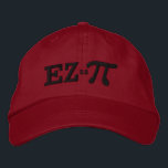 Boné Bordado Easy as Pie with Pi<br><div class="desc">A whimsical Pi embroidery design. This custom embroidered baseball cap is making for a great humorous gift for the mathematician, the geek, the inquisitive mind. Great for a student, a teacher, an engineer or anyone that has this thing with numbers. Embroidery designs are available in a selection of popular color...</div>