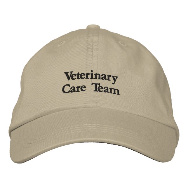 Boné Bordado Equipe de Cuidados Veterinários (Frente)