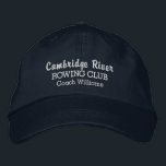 Boné Bordado Equipe Personalizada do Clube de Remoção de Tripul<br><div class="desc">O chapéu perfeito para quem ama remar e seu clube/equipe. Este estilo de beisebol de qualidade que inclui três linhas de texto personalizado - adicione o nome do clube da tripulação, o nome do rower, o nome do evento, etc. Altere facilmente a cor do texto e o boné. Seja você...</div>