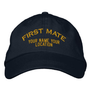 Boné Bordado Estilo Náutico do Primeiro Amado Personalizado