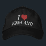 Boné Bordado Eu amo a Inglaterra<br><div class="desc">Bordado do coração.. Eu adoro a Inglaterra. ...  coração vermelho costurado em um boné ...  ideal para mostrar o mundo que você ama a Inglaterra ...  design de bordado por Ricaso Graphics da equipe de designers de Ricaso</div>