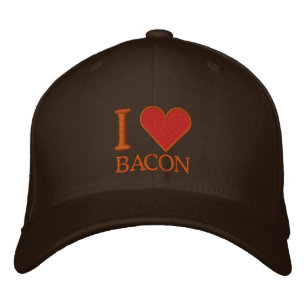 BONÉ BORDADO EU AMO BACON