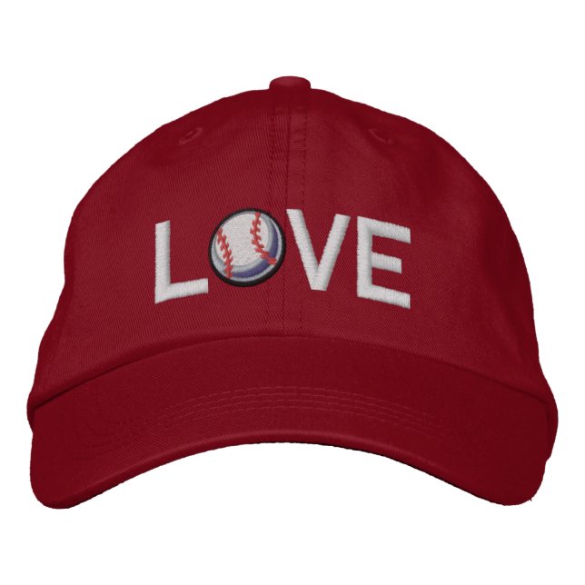 Boné Bordado Eu Amo Baseball (Frente)
