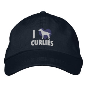 Boné Bordado Eu Amo Curlies Bordados Hat (Azul)