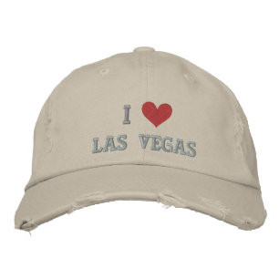 BONÉ BORDADO EU AMO LAS VEGAS — NEVADA — EMBRODEADO!