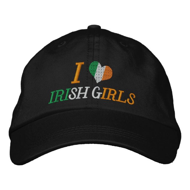 Boné Bordado Eu Amo Meninas Irlandesas (Frente)