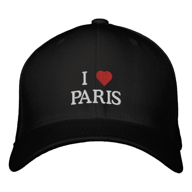 Boné Bordado Eu Amo Paris (Frente)