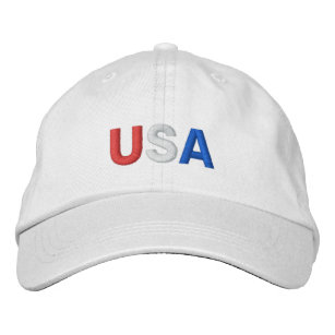 Boné Bordado EUA chapéu branco