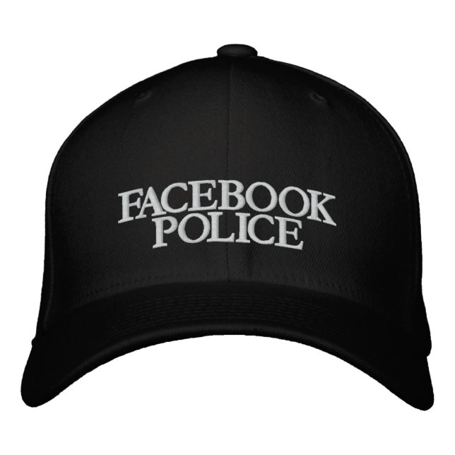 BONÉ BORDADO FACEBOOK, POLÍCIA (Frente)