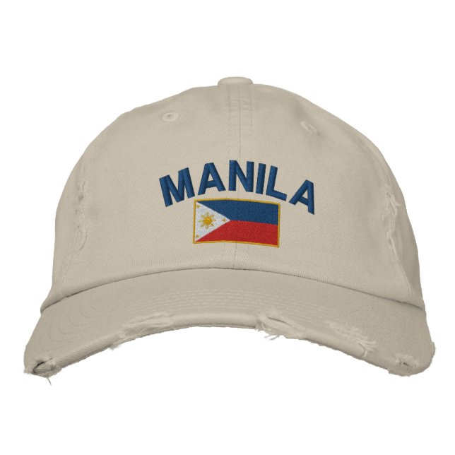 Boné Bordado Filipinas Flag Manila (Frente)