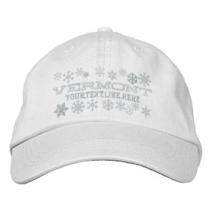Boné Bordado Flocos de neve personalizados Vermont Winter