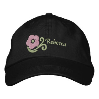 Boné Bordado Flor Personalizada