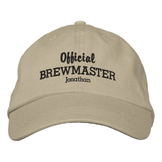 Boné Bordado Funny Oficial Brewmaster Beer Lover Nome Personali