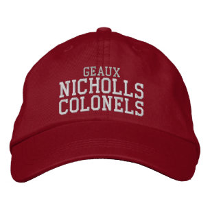 Boné Bordado geaux nicholels - vermelho
