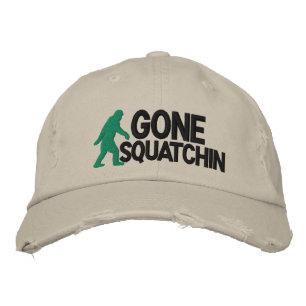 Boné Bordado Gone Squatchin com logotipo de pé grande