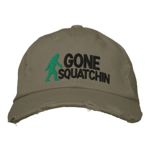 Boné Bordado Gone Squatchin com logotipo de pé grande