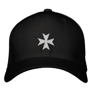 Boné Bordado Hospitalares Black Embroiderados Cross Hat