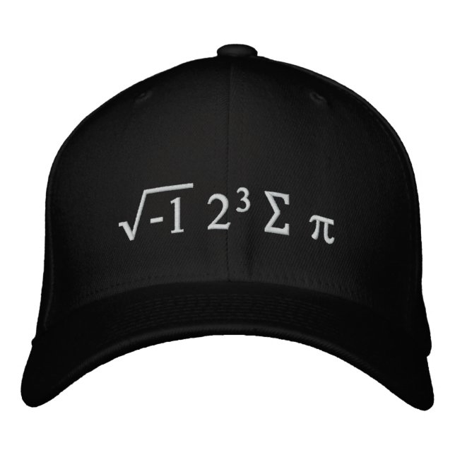 Boné Bordado I 8 sum pi - Eu comi um chapéu de matemática engra (Frente)