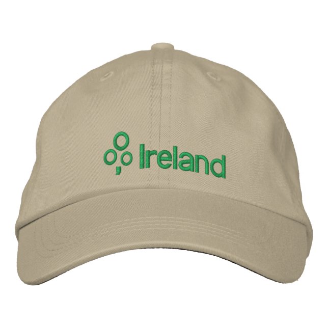 Boné Bordado Irlanda com Shamrock (Frente)