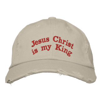 Boné Bordado Jesus Cristo é meu rei