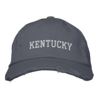 Kentucky desestressado bordado chapéu ajustável