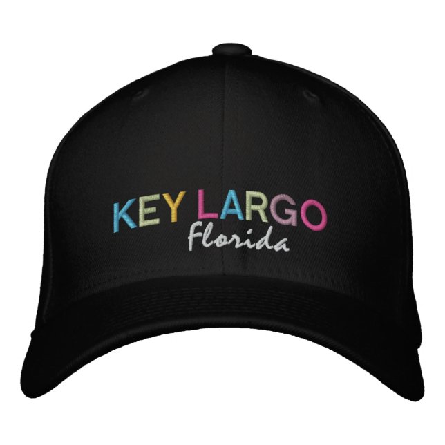 Boné Bordado Key Largo Florida MultiColor Hat (Frente)