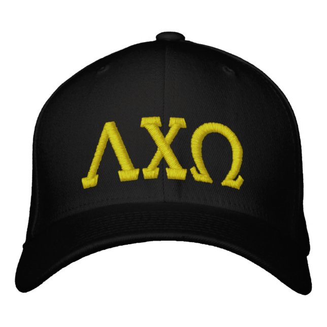 Boné Bordado Lambda Chi Omega Flexfit Hat (Frente)