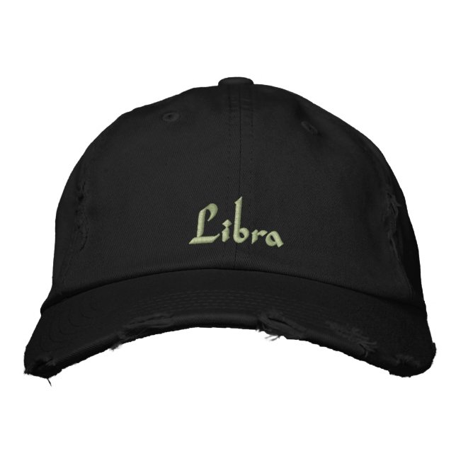 Boné Bordado Libra Zodiac / Chapéu (Frente)