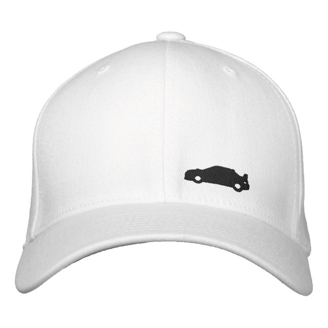 Boné Bordado Logotipo branco do preto do chapéu da silhueta do (Frente)