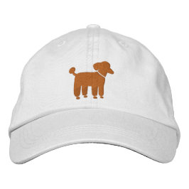 Boné Bordado Logotipo de Cachorro Poodle Dourado (Cor Personali
