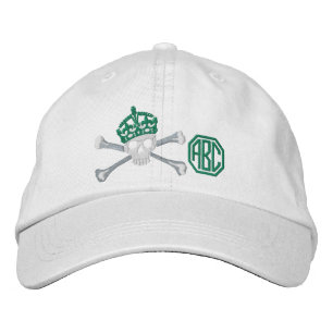 Boné Bordado Mantenha Calma Crossbones Crânio Monograma