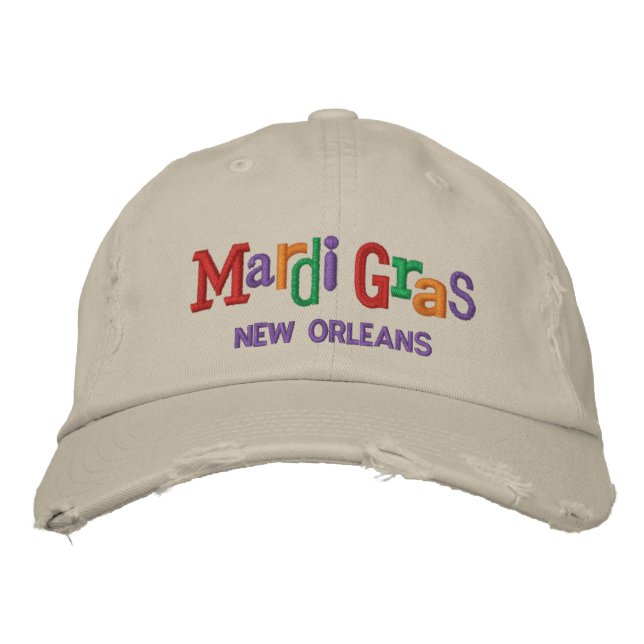Boné Bordado Mardi Gras Embroidery Hat (Frente)