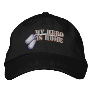 Boné Bordado Meu Herói Está Em Casa