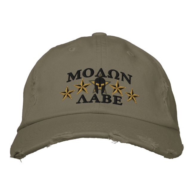 Boné Bordado Molon Labe Spartan Warrior Cinco Estrelas (Frente)