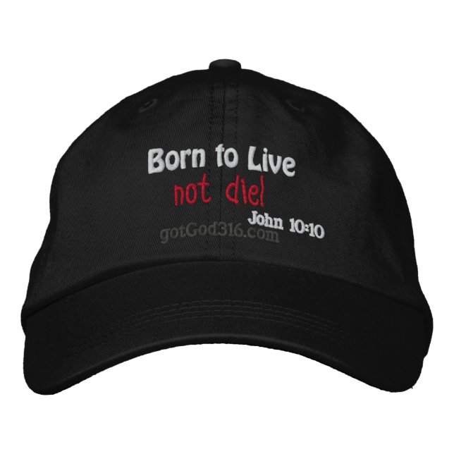 Boné Bordado Nascer de viver sem morrer! gotGod316.com (Frente)