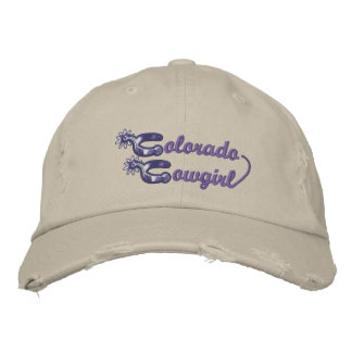 Boné Bordado O chapéu bordado do Colorado Cowgirl