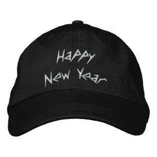 Boné bordado o feliz ano novo