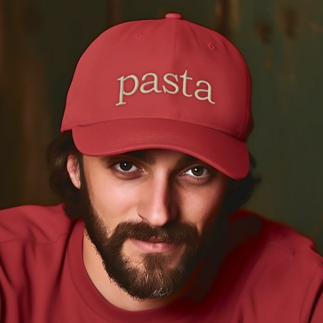 Boné bordado para massas (Pasta Funny Italian Embroidered Baseball Cap)