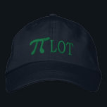 Boné Bordado Pi... LOT<br><div class="desc">A whimsical Pi embroidery design. This custom embroidered baseball cap is making for a great humorous gift for the mathematician, the geek, the inquisitive mind. Great for a student, a teacher, an engineer or anyone that has this thing with numbers. Embroidery designs are available in a selection of popular color...</div>