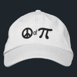 Boné Bordado Piece of Pie as in Peace of Pi<br><div class="desc">A whimsical Pi embroidery design. This custom embroidered baseball cap is making for a great humorous gift for the mathematician, the geek, the inquisitive mind. Great for a student, a teacher, an engineer or anyone that has this thing with numbers. Embroidery designs are available in a selection of popular color...</div>