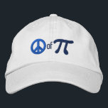 Boné Bordado Piece of Pie as in Peace of Pi<br><div class="desc">A whimsical Pi embroidery design. This custom embroidered baseball cap is making for a great humorous gift for the mathematician, the geek, the inquisitive mind. Great for a student, a teacher, an engineer or anyone that has this thing with numbers. Embroidery designs are available in a selection of popular color...</div>