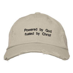 Boné Bordado Psto pelo deus abastecido pelo chapéu do cristo (T