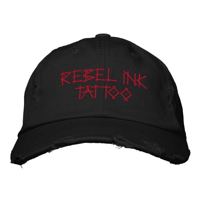 BONÉ BORDADO REBEL TATUAGEM DE TINTA (Frente)