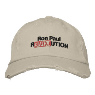 Boné Bordado Ron Paul Revolution bordou o chapéu