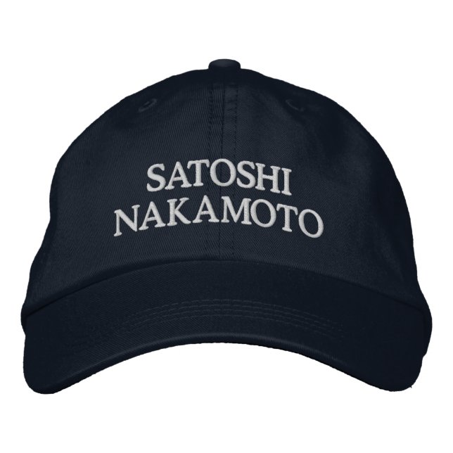 Boné Bordado Satoshi Nakamoto - Boné Bitcoin (Frente)