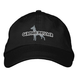 Boné Bordado Silhouette German Pinscher Embroiderou Chapéu