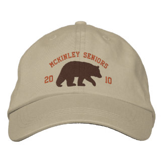 Boné Bordado Silhueta de Urso Castanho com Texto Personalizável