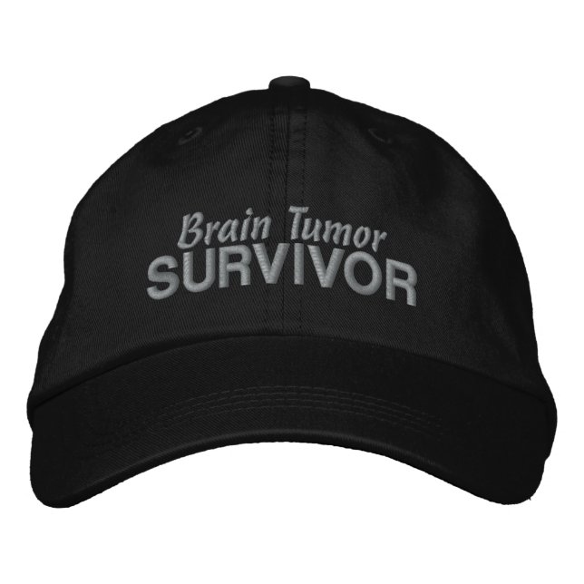 Boné Bordado Sobrevivência do Tumor Cerebral (Frente)