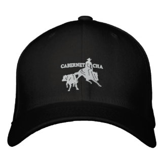 Boné Bordado Stitch Cabernet CHA Noir Casquette Blanc